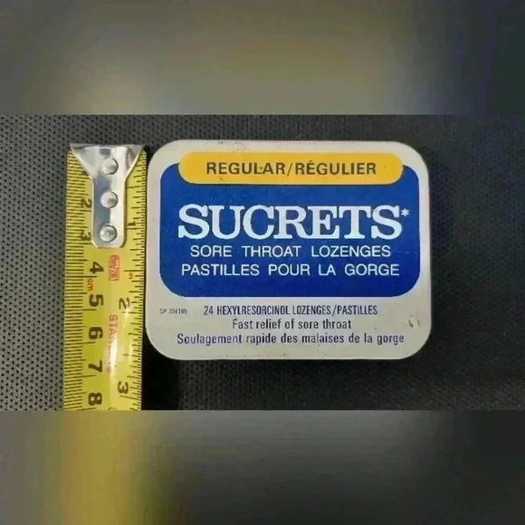 Vintage Sucrets Sore Throat Lozenges  Metal Collectible Tin - Picture 7 of 9
